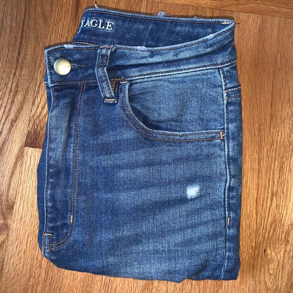 high rise ripped jeggings